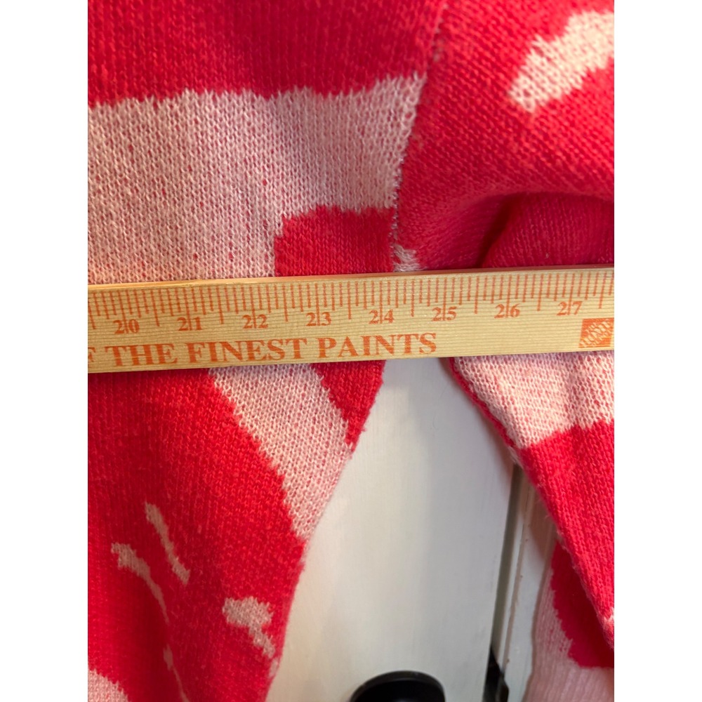 Altar'd State Pink Red Smiley Face Crewneck Sweater Small BRW02809-ATS - Picture 9 of 10